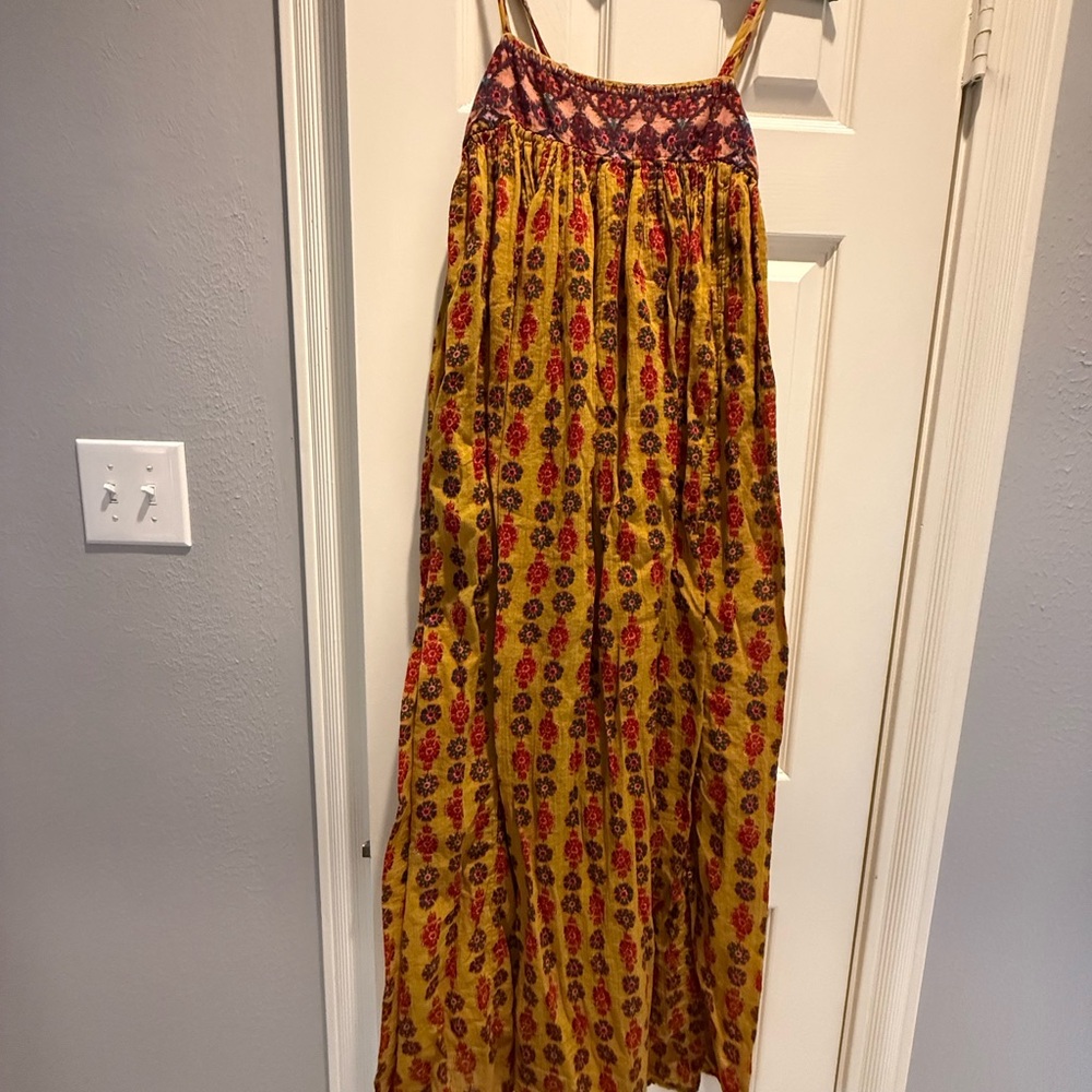 Anthropologie Yellow Floral Dress